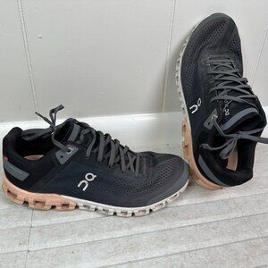 On Running Womens Cloudflow Athletic Workout Shoe Gray Pink White Size 9.5